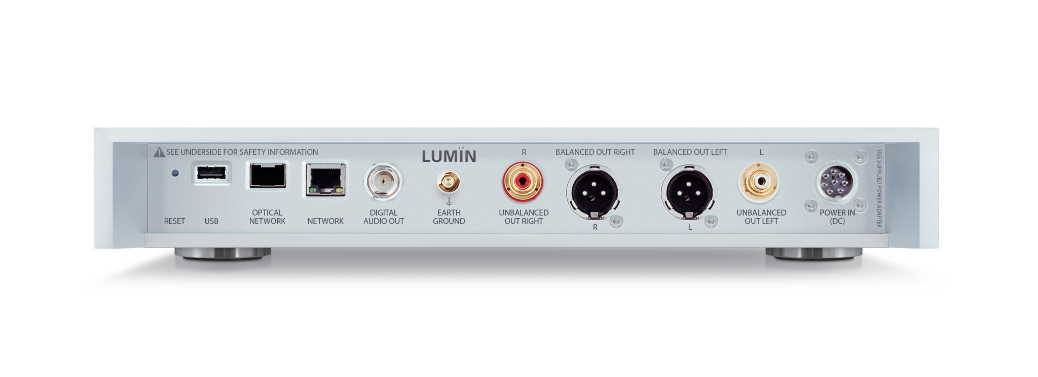 LUMIN X1 Silver rear on white