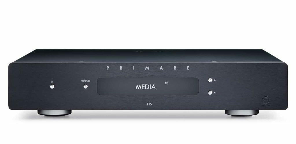 Primare i15 integrated amplifier front black 1024x501