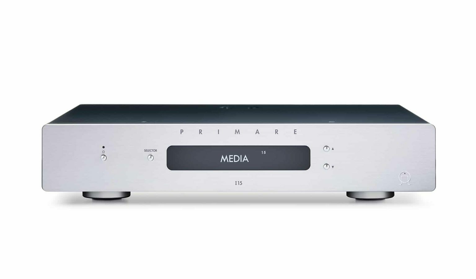 Primare i15 integrated amplifier front titanium 1536x899