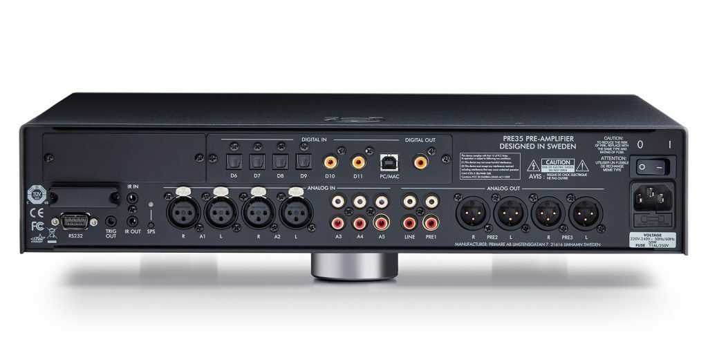 Primare pre35 dac modular preamplfier and digital to analog converter back 1024x501