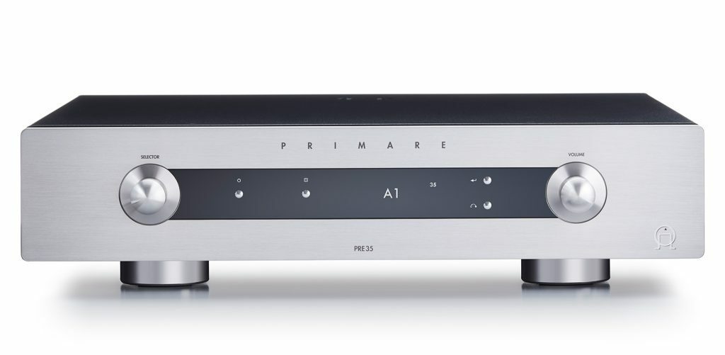 Primare pre35 dac modular preamplfier and digital to analog converter front titanium 1024x501