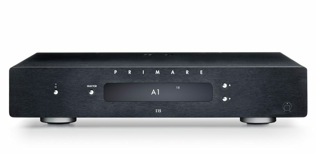 Primare i15mm integrated amplifier and mm phono stage front black 1024x501