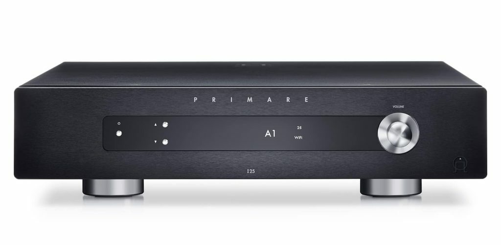 Primare i25 dac modular integrated amplifier and digital to analog converter front black 1024x501